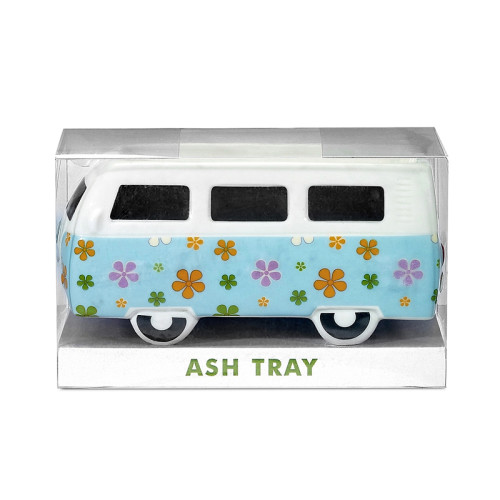 5 INCH VINTAGE BUS CERAMIC ASHTRAY 1CT